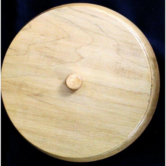 Vtg 1997 Wooden Carved Trinket Bowl Dish Candy Jim Marna Handcrafted Modern West - Picture 5 of 12